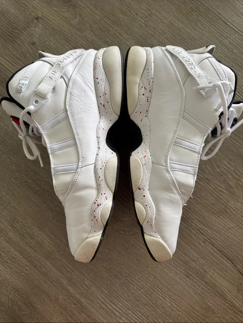 Jordan White Multicolor Logo Men's Sneakers
